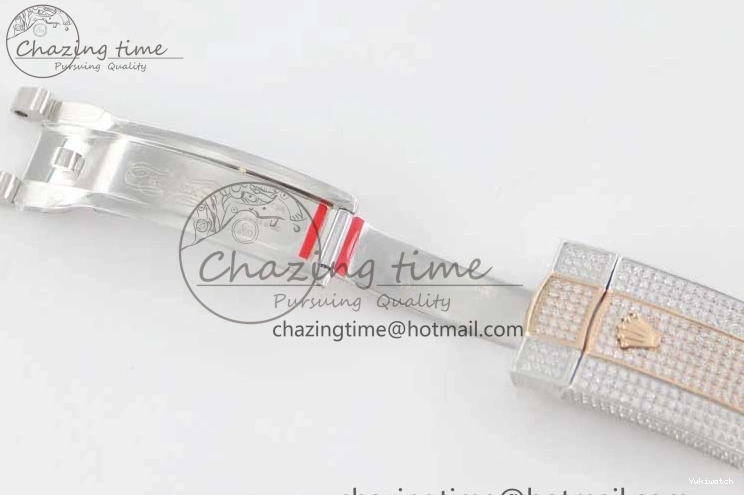 Markers Dial SS Edition A2824 Best Arabic Full on RG 41 Diamonds Bracelet TWF 1:1 Datejust 0313